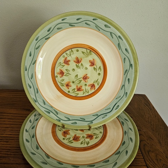Set of 2 Stoneware Dinner Plates by Home Trends - Picture 2 of 3